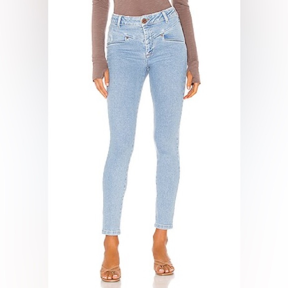 NWOT $195 One Teaspoon Denim High Waisted Preachers Slim Fit Jean Size 24